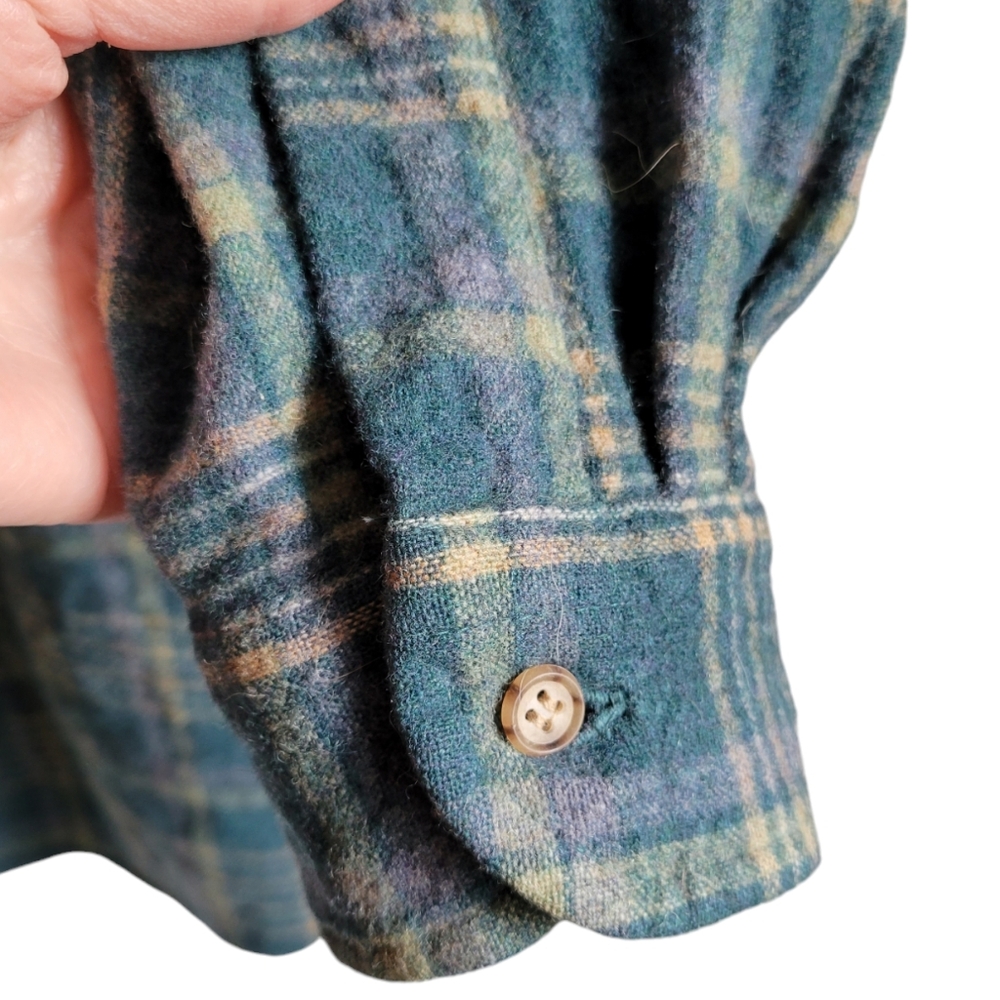 Pendleton Vintage Virgin Wool Button Down Teal Pl… - image 4